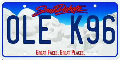 SD license plate 0LEK96