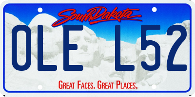 SD license plate 0LEL52