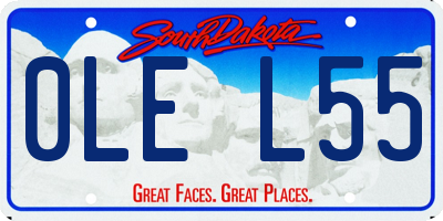 SD license plate 0LEL55
