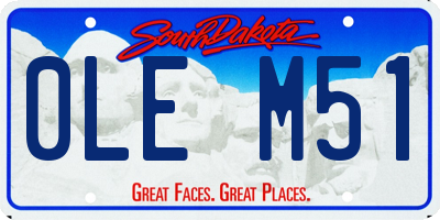 SD license plate 0LEM51