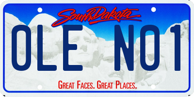 SD license plate 0LEN01