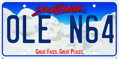 SD license plate 0LEN64