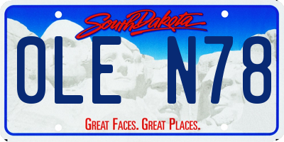 SD license plate 0LEN78