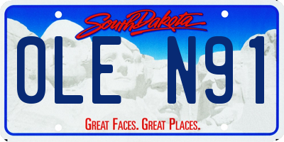 SD license plate 0LEN91
