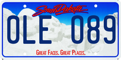 SD license plate 0LEO89