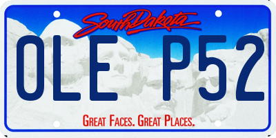 SD license plate 0LEP52