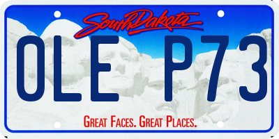 SD license plate 0LEP73
