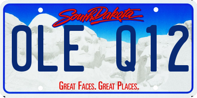 SD license plate 0LEQ12