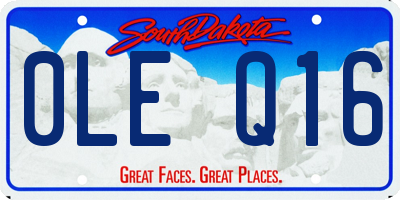 SD license plate 0LEQ16