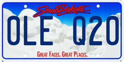 SD license plate 0LEQ20