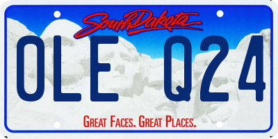 SD license plate 0LEQ24