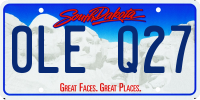 SD license plate 0LEQ27