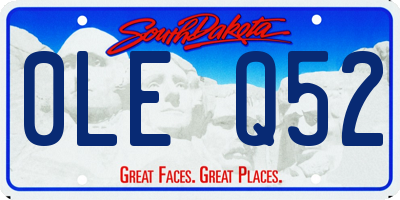 SD license plate 0LEQ52