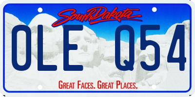 SD license plate 0LEQ54
