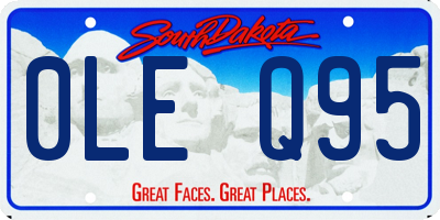 SD license plate 0LEQ95