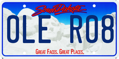 SD license plate 0LER08