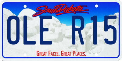 SD license plate 0LER15