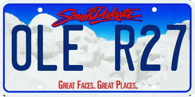 SD license plate 0LER27