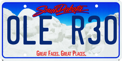 SD license plate 0LER30