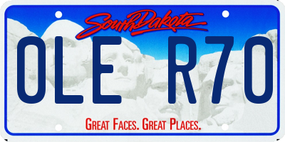 SD license plate 0LER70