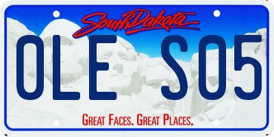 SD license plate 0LES05