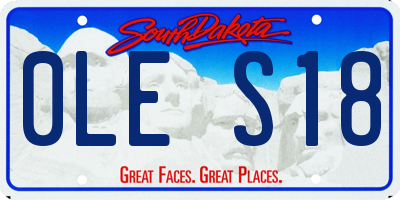 SD license plate 0LES18