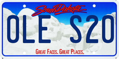 SD license plate 0LES20