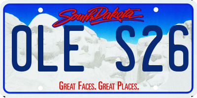 SD license plate 0LES26