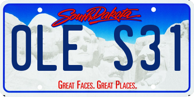 SD license plate 0LES31