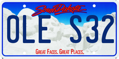 SD license plate 0LES32