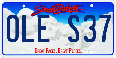 SD license plate 0LES37