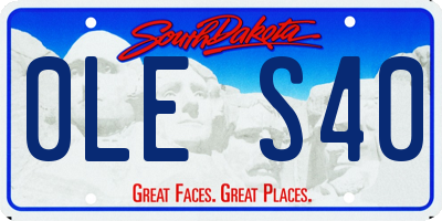 SD license plate 0LES40