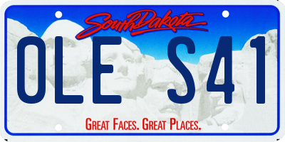 SD license plate 0LES41