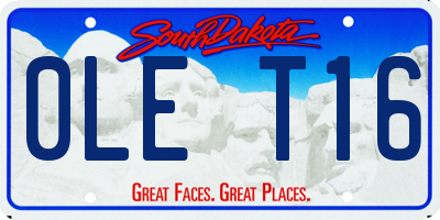 SD license plate 0LET16
