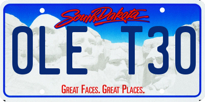 SD license plate 0LET30
