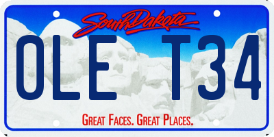 SD license plate 0LET34