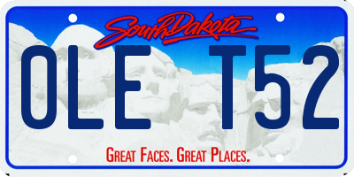 SD license plate 0LET52