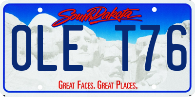 SD license plate 0LET76