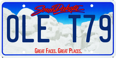 SD license plate 0LET79