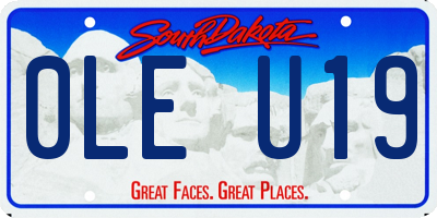 SD license plate 0LEU19