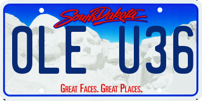 SD license plate 0LEU36