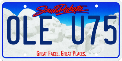 SD license plate 0LEU75