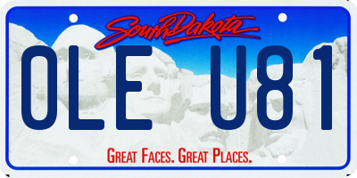 SD license plate 0LEU81