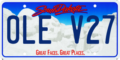 SD license plate 0LEV27