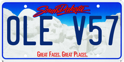 SD license plate 0LEV57