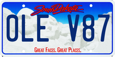 SD license plate 0LEV87