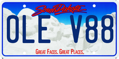 SD license plate 0LEV88