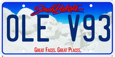 SD license plate 0LEV93