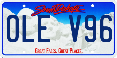 SD license plate 0LEV96