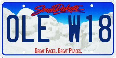 SD license plate 0LEW18